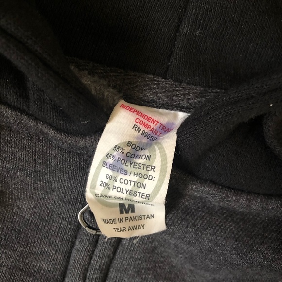 Gray/Black Zip-up Hoodie CU Crew - M - Picture 2 of 6